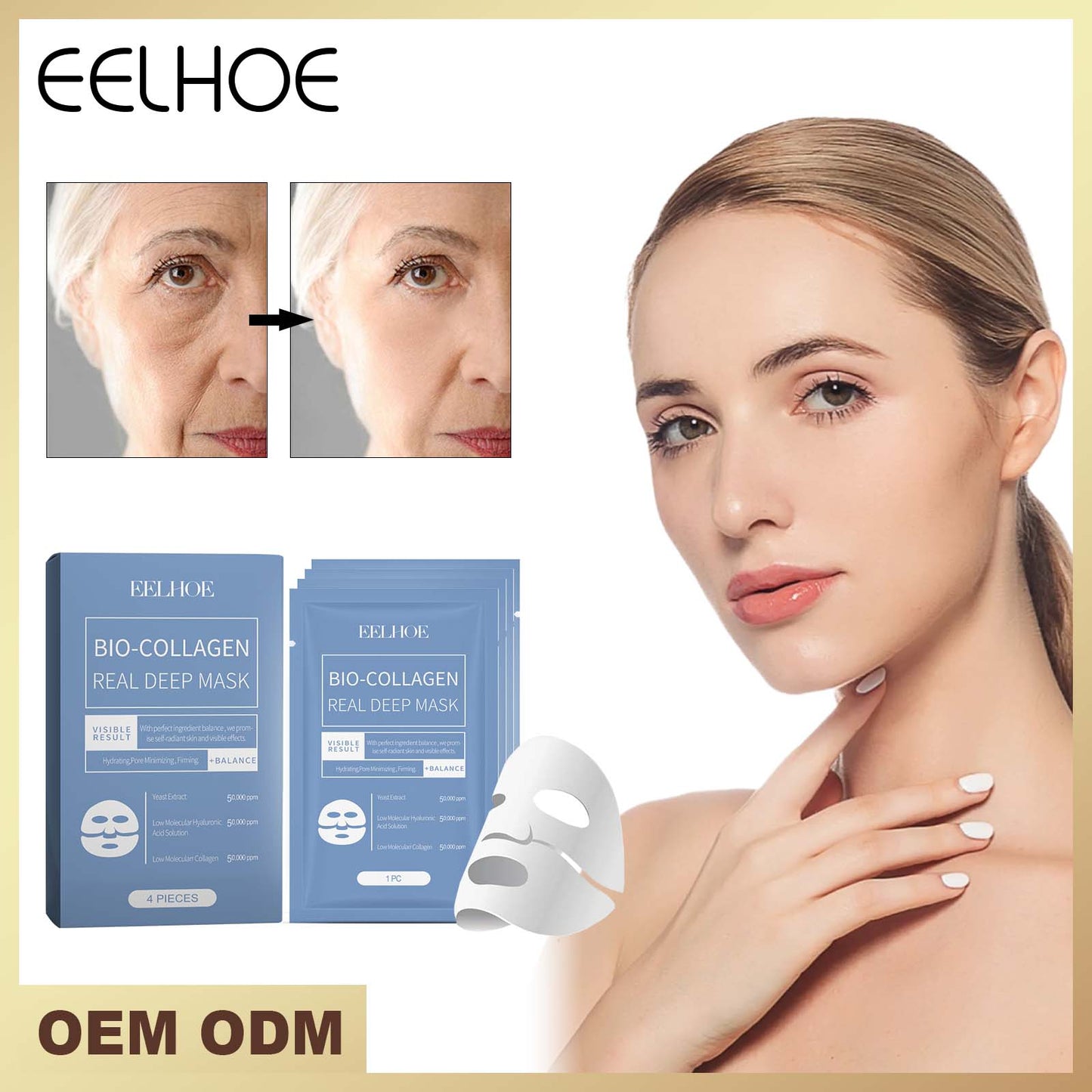 EELHOE Bio-Collagen Real Deep Mask Hydrating, Pore Minimizing, Firming Balance