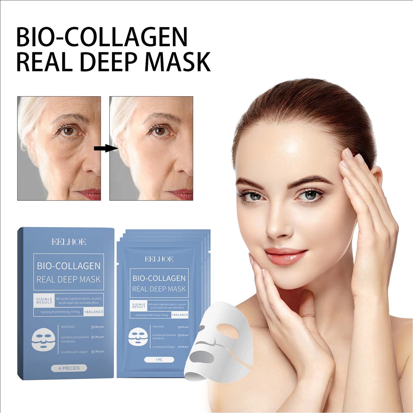 EELHOE Bio-Collagen Real Deep Mask Hydrating, Pore Minimizing, Firming Balance