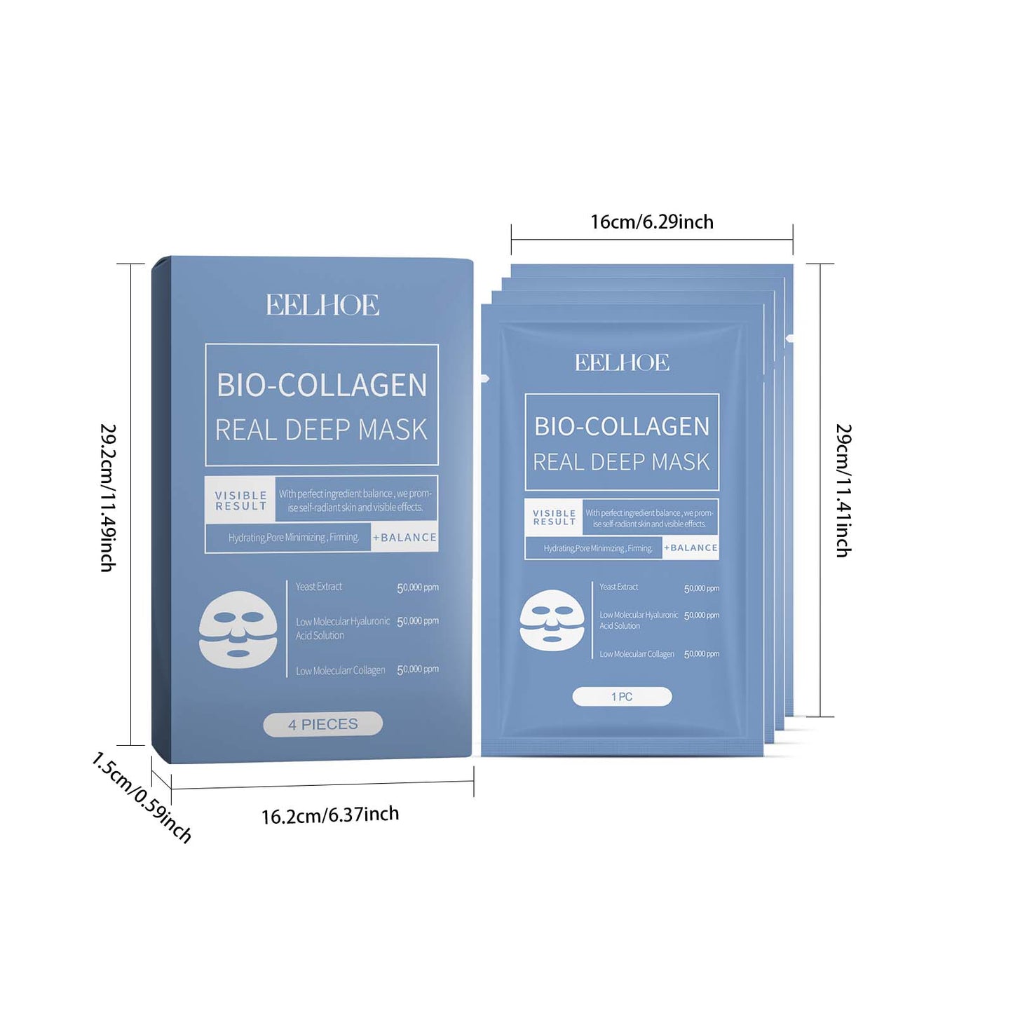 EELHOE Bio-Collagen Real Deep Mask Hydrating, Pore Minimizing, Firming Balance